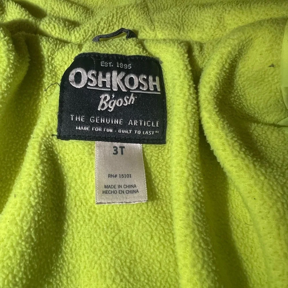 Oshkosh B’Gosh Toddler Kids Puffer Jacket & Coat | Size 3T | Lime Green | Army |